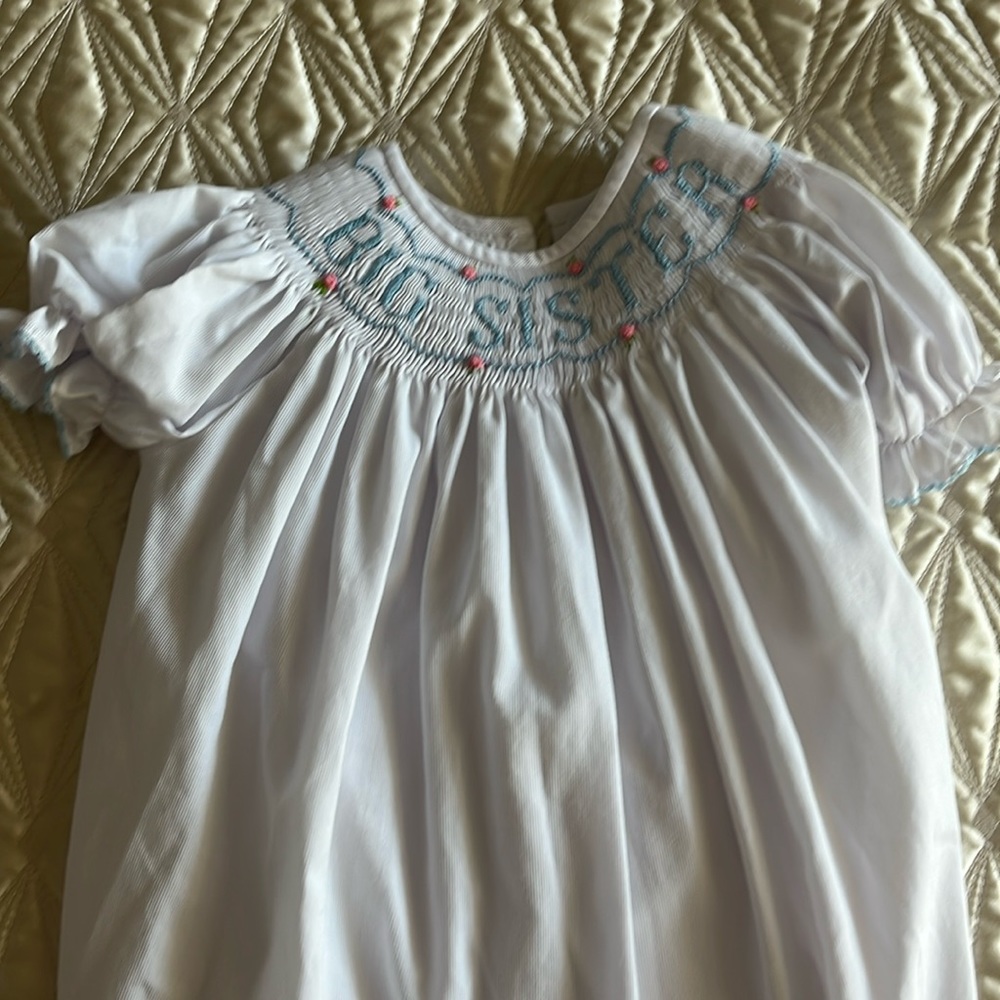 Smocked big sister dress size 3t